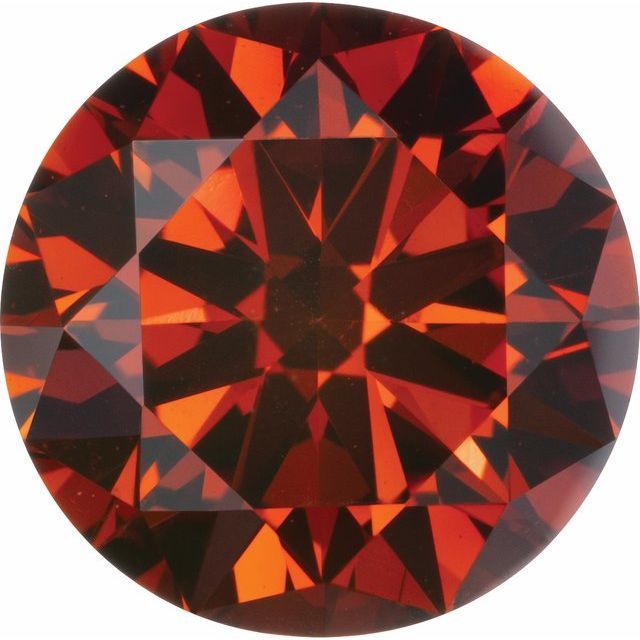 4mm SI Red Round Diamond