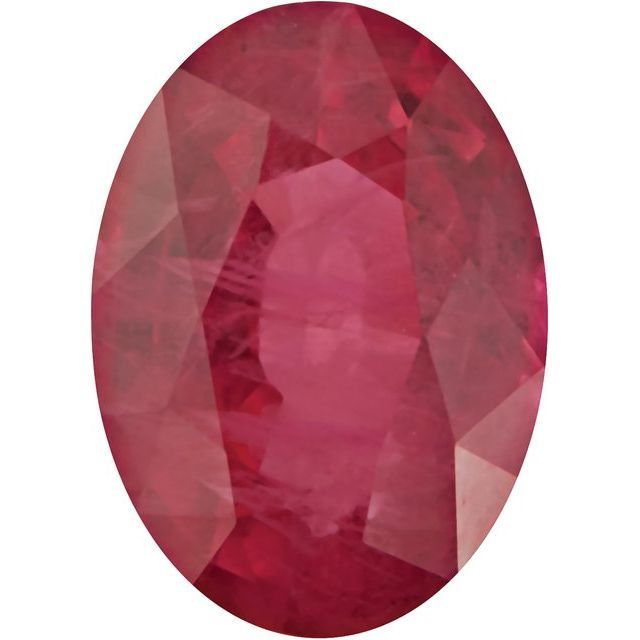 5x3 mm Oval Faceted AA Natural Ruby