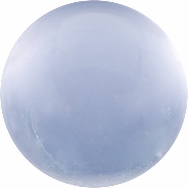 4 mm Round Cabochon Blue Chalcedony