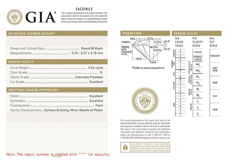0.54 Carat Round Diamond