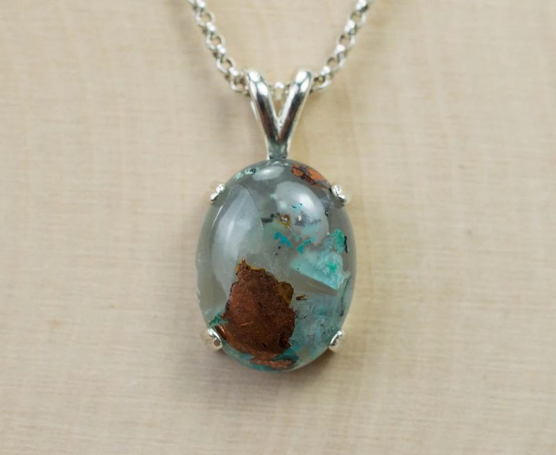 Aquadite Pendant; Genuine Untreated Indonesia Aquadite™; 7.880cts  in Sterling Silver