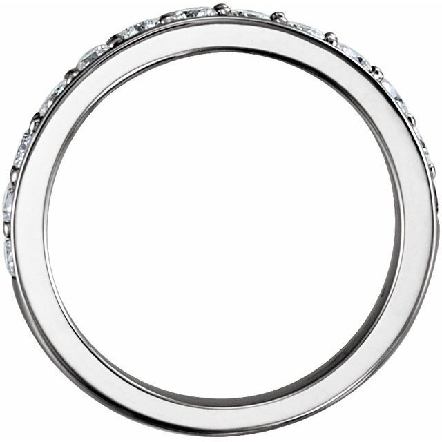 14K White 3/4 CTW Natural Diamond Band
