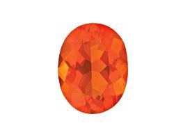 6x4 mm Oval Faceted AA Natural Orange Mexican Fire Opal untreated