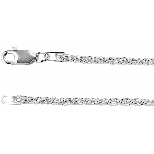 2.25mm Sterling Silver Wheat Chain