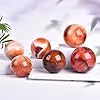 2.7-3.1 inch(70-80mm) Large Madagascar Red Agate  Decorative Sphere with Wooden Stand
