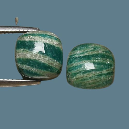 Amazonite Pair 11.18ctw  2 gems 10 x 10 mm