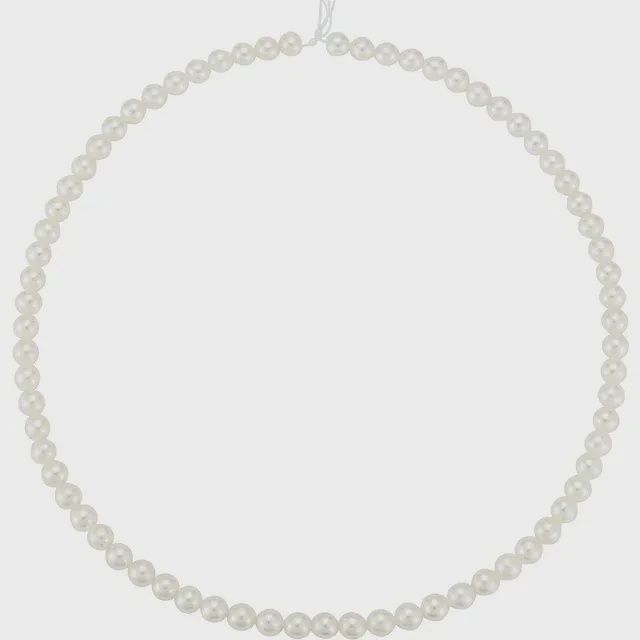 6-6.5 mm Round AAA White Unfinished Akoya Cultured Pearl Strand (B)