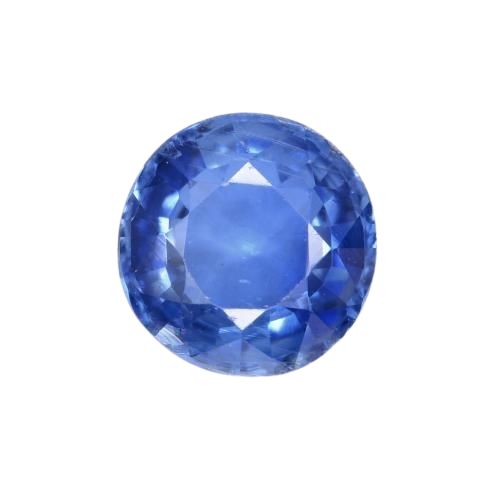 1.02ct Natural True Blue Kyanite, 6mm Round, SI