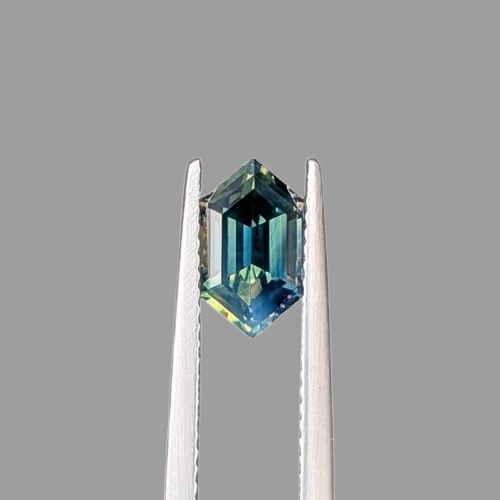 1.81ct Elongated Hex Cut Blue-Green Australian Sapphire