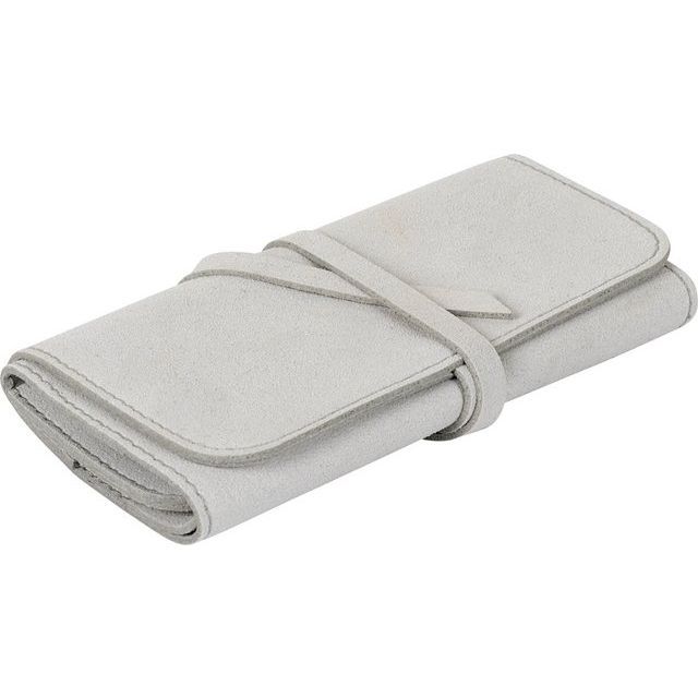 Gray Suede Roll Up Travel Case