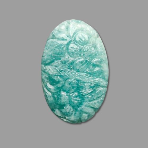 27 Carat Peruvian Amazonite Mughal Carving