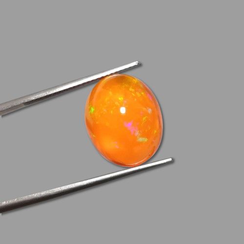 Rare Play of color AA Natural Orange Mexican Fire Opal 8.1ct
