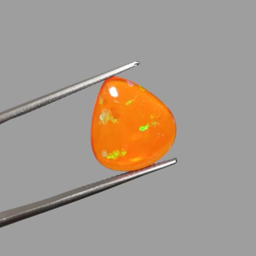 Rare Play of color AA Natural Orange Mexican Fire Opal