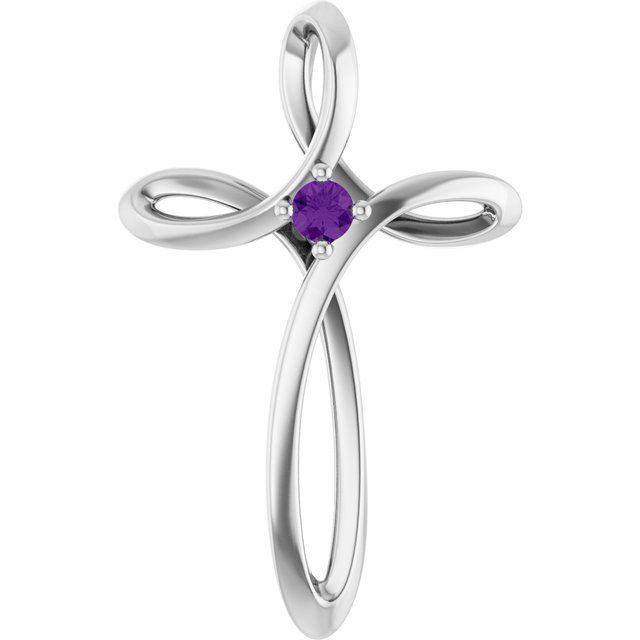 sterling Silver 1 to 3-Stone Cross Family 16-18" Necklace