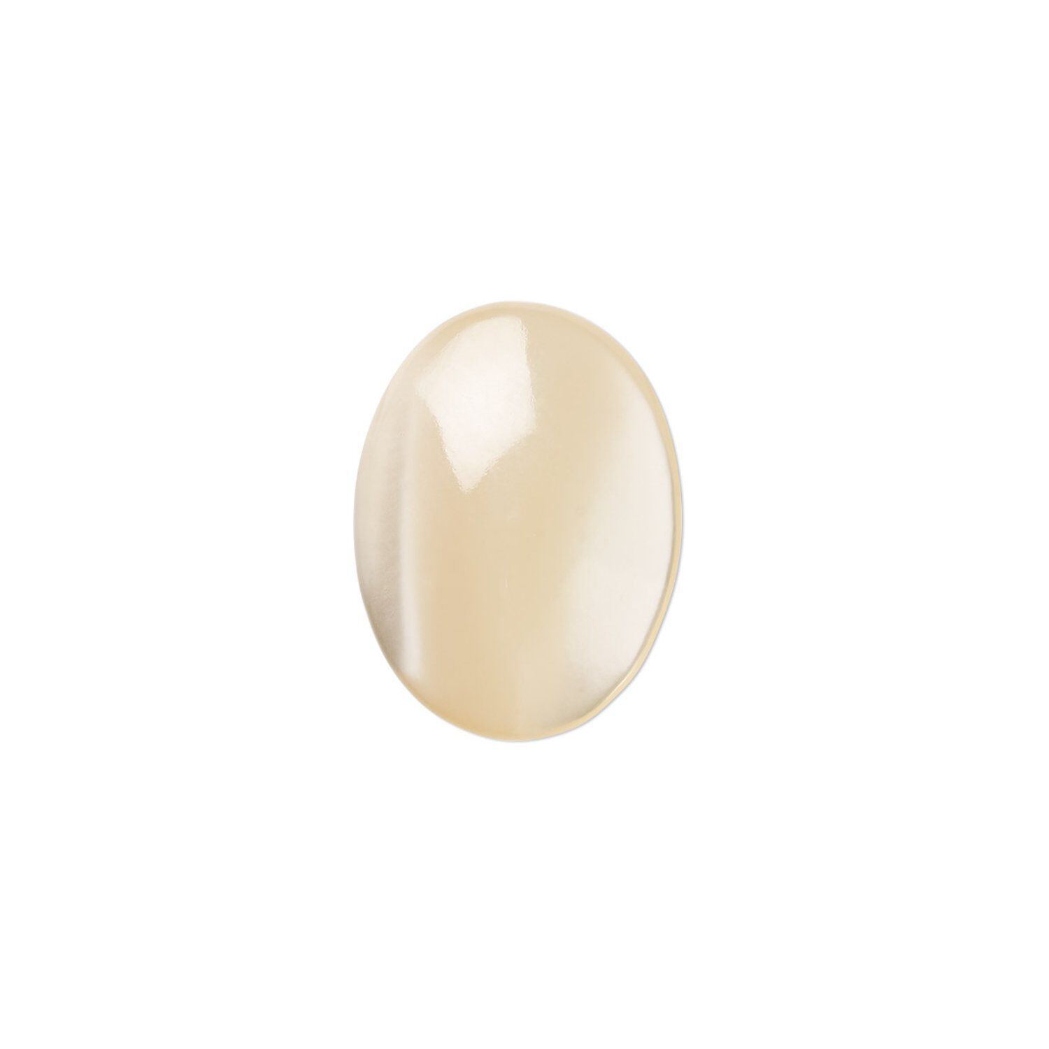 Cabochon, mother-of-pearl shell (natural), 16x12mm calibrated oval