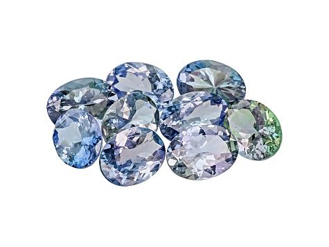 Collection of Tanzanian multi color zoisite 6.25ctw 7x5mm oval.