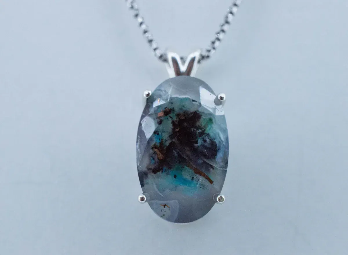 Natural Untreated Indonesia Aquadite™; 14.450cts 14k white gold