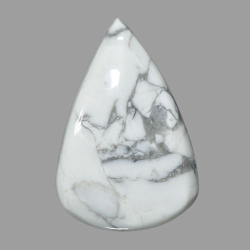 58.05ct Natural White Howlite, Pear Shape, 37.8x25.4 mm