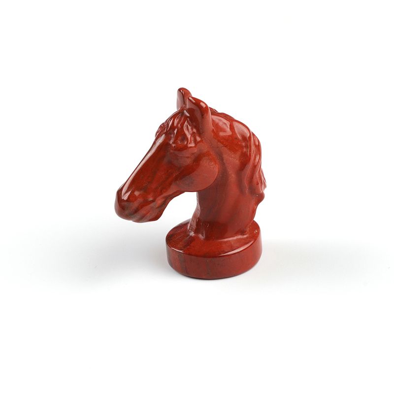 Gemstone Horse Head Carving, Approx. 30-35x40-42mm