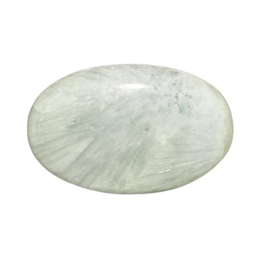 54.71ct Natural Green Aragonite, Oval Cut, 33.8x22.2 mm