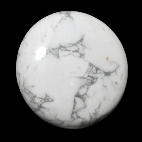 22.53ct Natural White Howlite, Round Cut, 21.81 mm