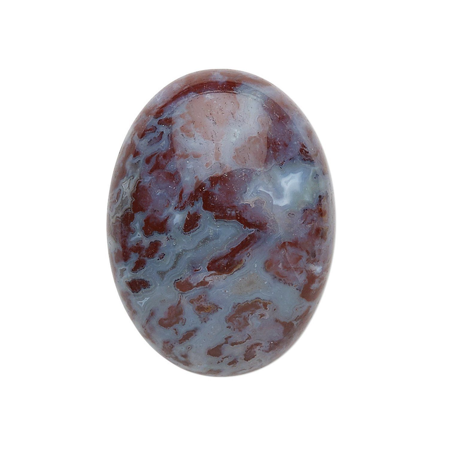 Red lightning agate , non-calibrated oval cab natural 30x22mm
