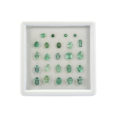 5.00ct Colombian, Zambian &amp; Ethiopian Emerald Gem Box  (Shape &amp; Size May Vary)
