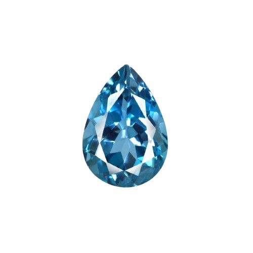London Blue Topaz 11.6X8X6 mm  Pear 3.75ct (N) Irradiated faceted