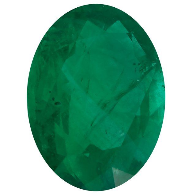 0.48 CT 6x4mm Oval Faceted AA Natural Emerald