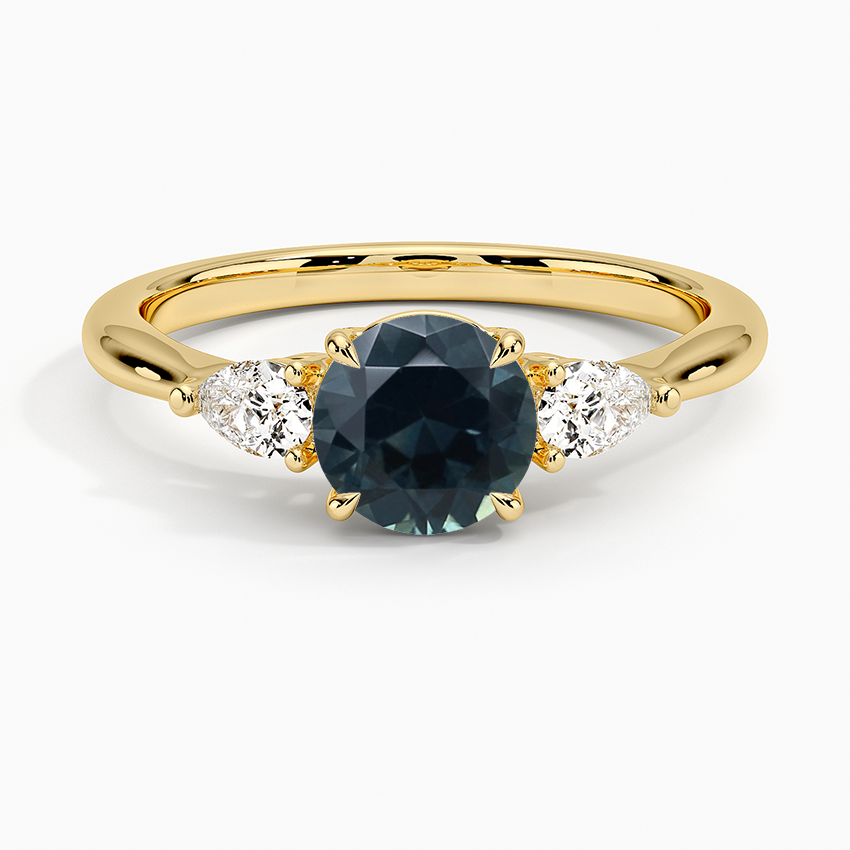 Montana Teal Sapphire and Diamond Ring