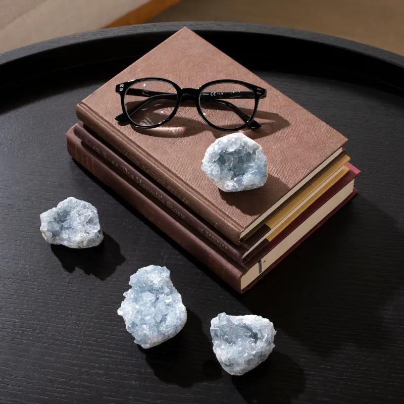 Natural Celestite Crystal Cluster Geode