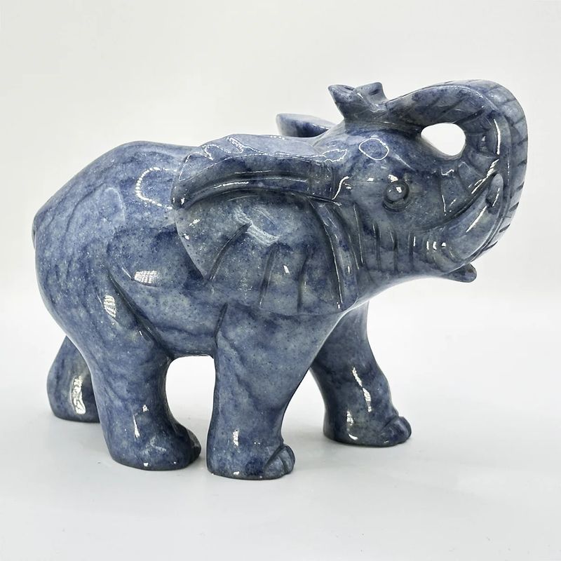 Carved Sodalite Elephant