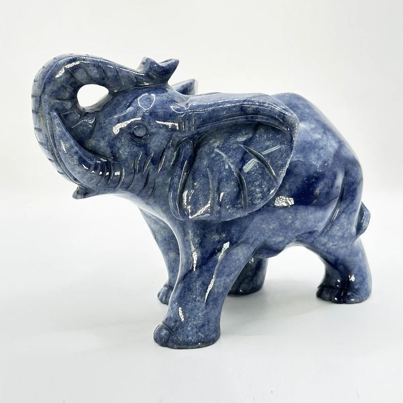 Carved Sodalite Elephant
