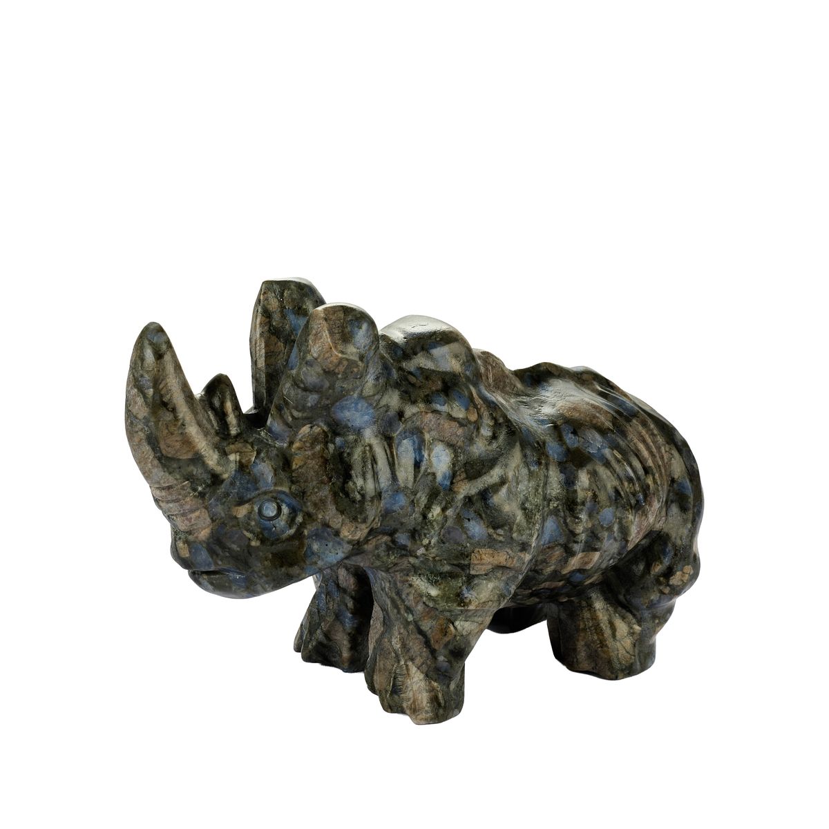 Carved Llanite Rhinoceros 12cm  1050cts
