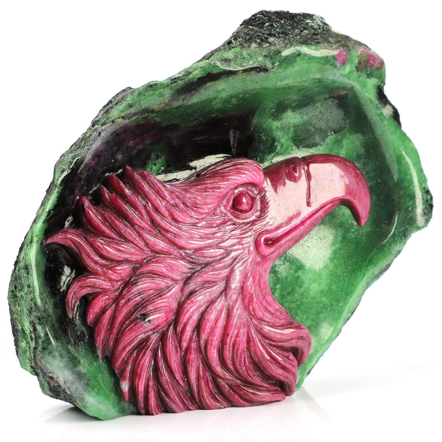 5.9" Ruby Zoisite Hand Carved  Eagle Sculpture