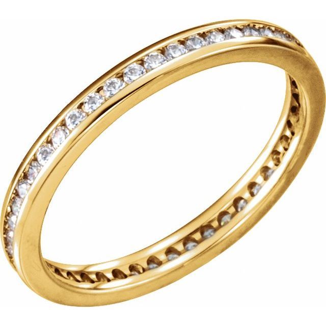 14K Yellow Gold Eternity Band