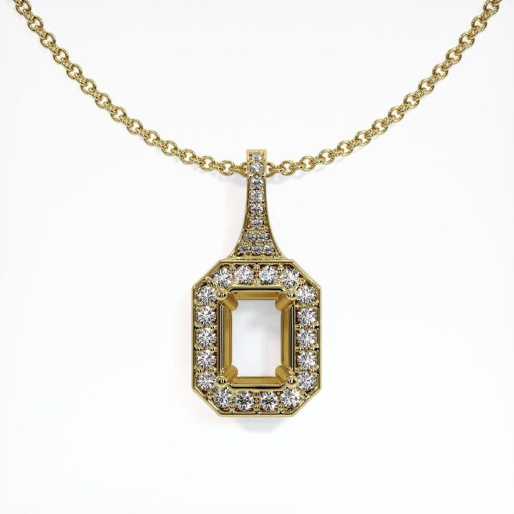 Pave Bi Color Ametrine Pendant 18.36 Ct., 14K Yellow Gold