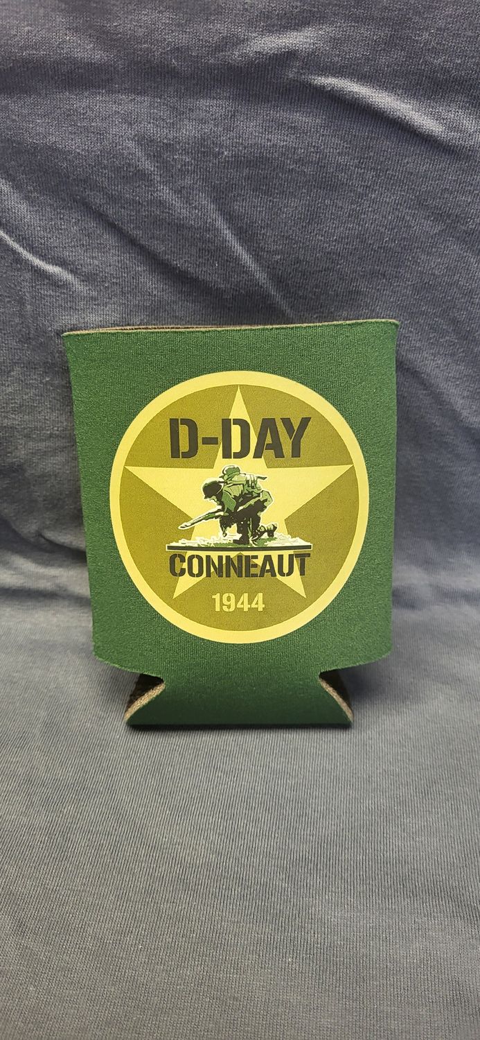Can Koozie Green  w/ logo