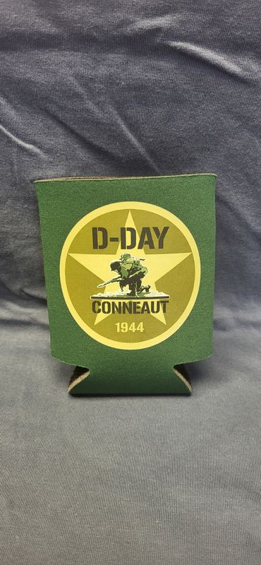 Can Koozie Green  w/ logo