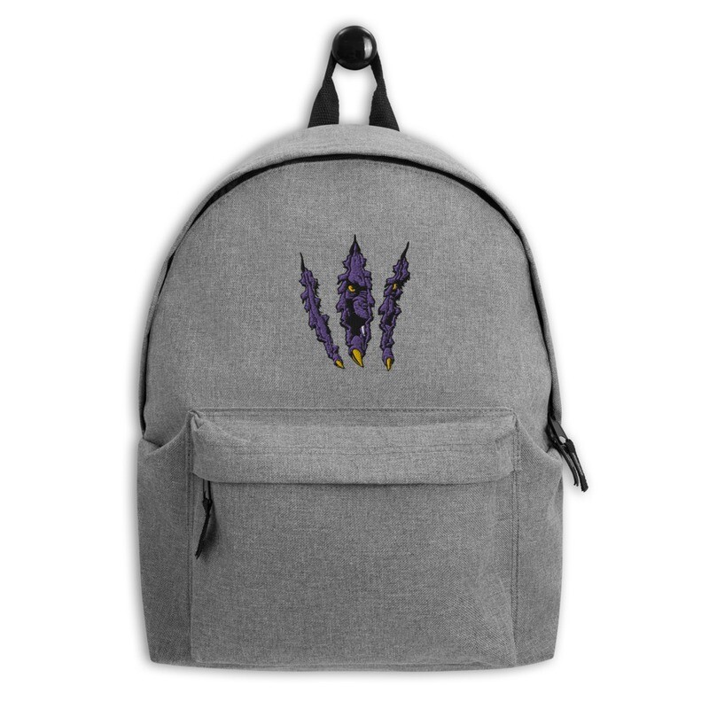 Ripped Panther Embroidered Backpack