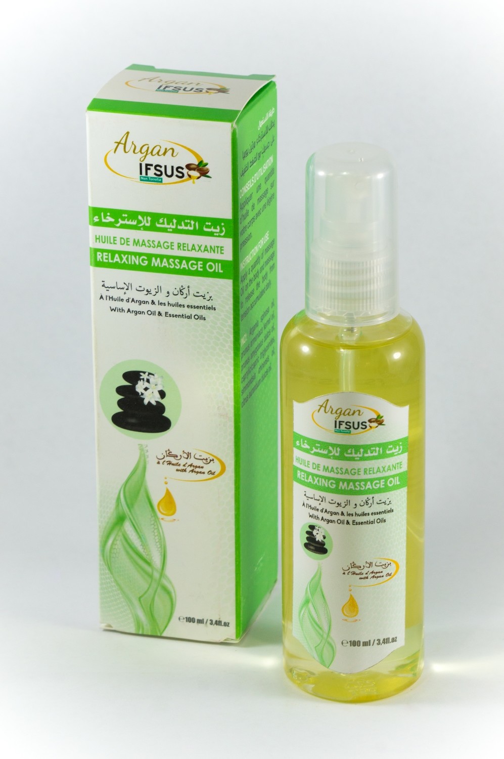 Huile de massage relaxante à l’huile d’argan bio