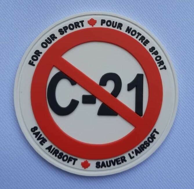 C-21 Airsoft Patch and sticker combo