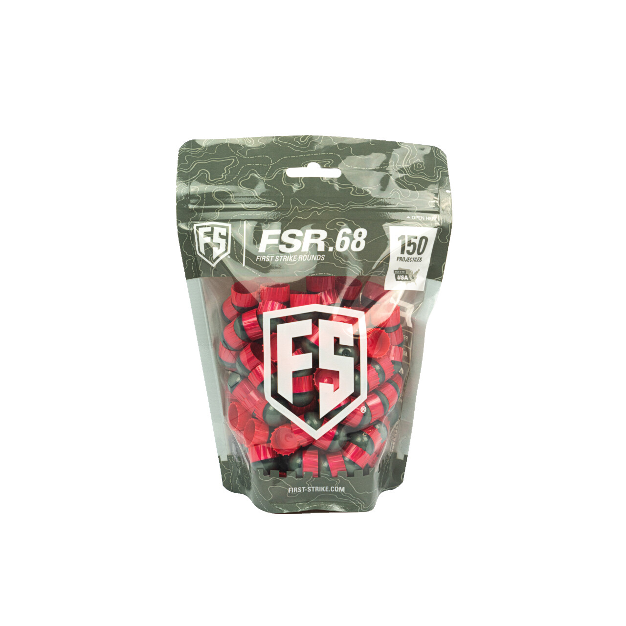 First Strike 150 Round - Smoke/Fire Red - Yellow Fill