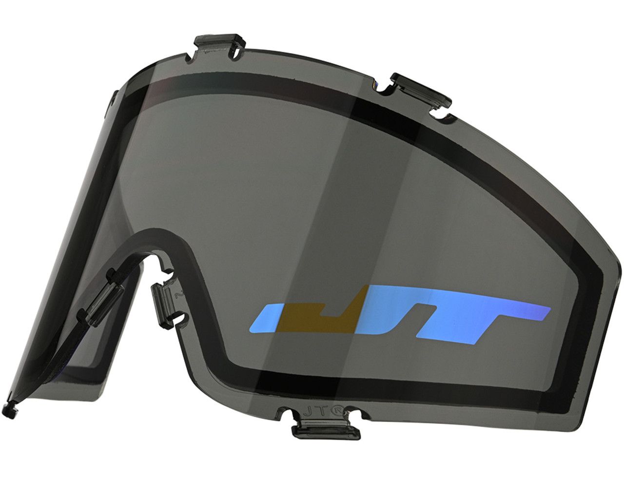 JT Spectra Lense - Smoke W/Blue Mirror Logo JT Spectra Lense - Smoke W/Blue Mirror Logo
