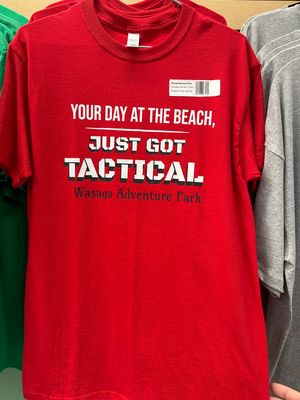 Wasaga Adventure Park T-Shirt “Your Day At The Beach Just Got Tactical” Wasaga Adventure Park T-Shirt “Your Day At The Beach Just Got Tactical”