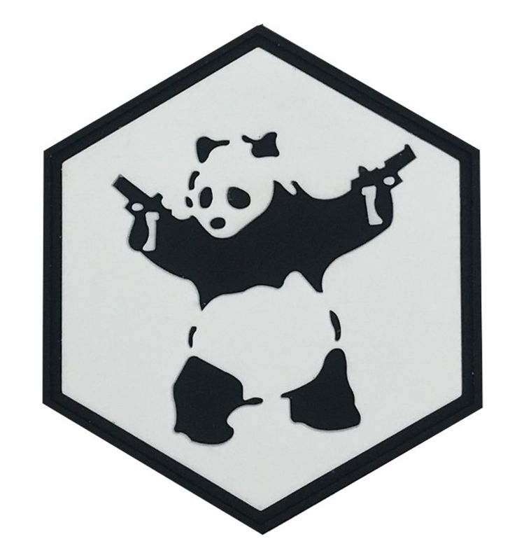 Pistol Panda Hexagon PVC Patch