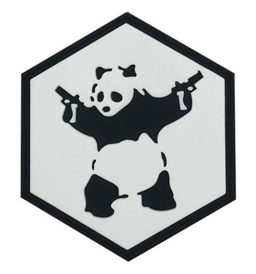 Pistol Panda Hexagon PVC Patch