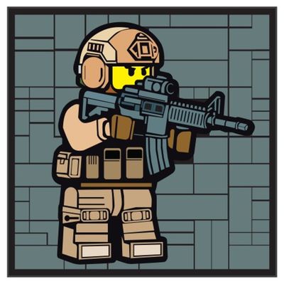 LEGO Soldier PVC Patch LEGO Soldier PVC Patch