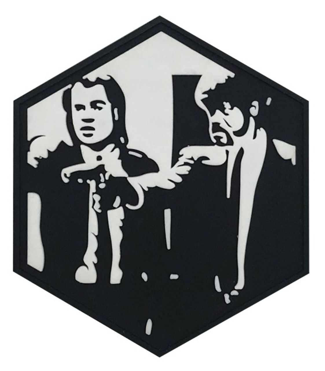 Pulp Fiction Tribute Hexagon PVC Patch Pulp Fiction Tribute Hexagon PVC Patch