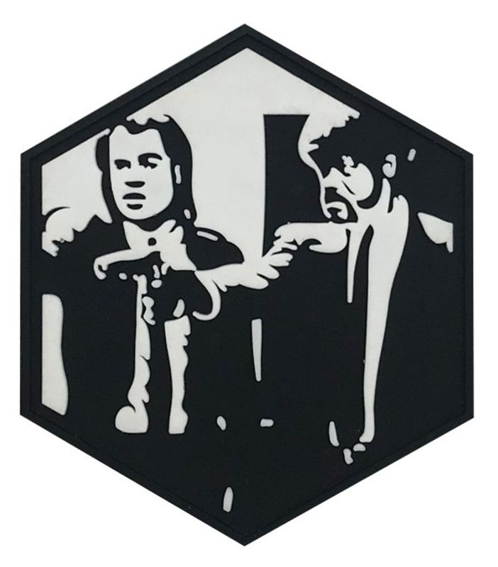 Pulp Fiction Tribute Hexagon PVC Patch